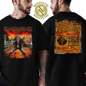 Iron Maiden In Padova Italy Tee Merch At Stadio Euganeo On July 13 Run For Your Lives World Tour 2025 Two Sided Print Classic T-Shirt