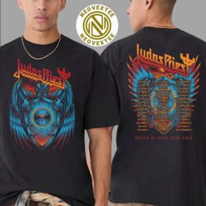 Judas Priest Shield Wings Merchandise Tee Shield Of Pain Tour 2025 Two Sided Classic T-Shirt