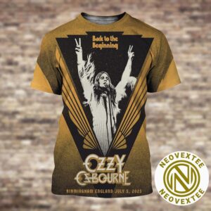 Ozzy Osbourne Back To The Beginning 2025 Shep Fairey Concert Poster The Final Show At Villa Park Birmingham England On July 5 2025 All Over Print Shirt