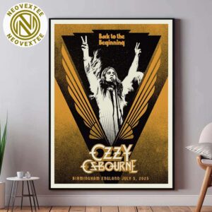 Ozzy Osbourne Back To The Beginning 2025 Shep Fairey Concert Poster The Final Show At Villa Park Birmingham England On July 5 2025 Home Decor Poster Canvas