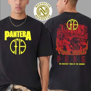 Pantera CFH 2025 Tour Merchandise The Heavies Tour Of The Summer 2025 Tour Litho Two Sided Print Vintage T-Shirt